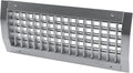 13" x 5" Grille for Round Spiral Duct - Galvanized Steel Register Vent Cover for HVAC Ducting System - 2 Way Adjustable Louver Blades - Air Duct Ventilation Grill Conditioner/Air Exhaust