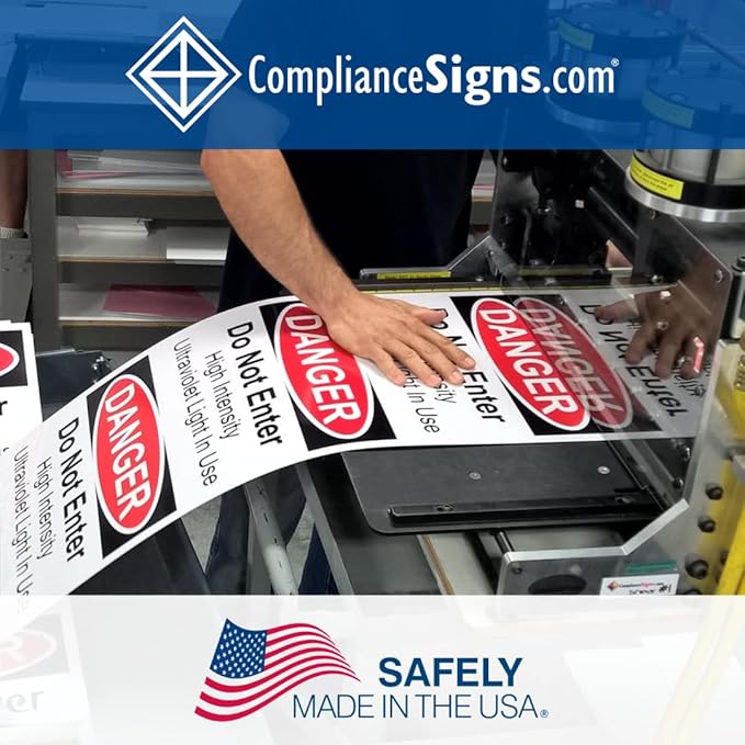 ComplianceSigns.com Warning Arc Flash and Shock Hazard English + Spanish ANSI Safety Label Decal, 5x3.5 in. 100-Pack Vinyl for Electrical, American Made Safety Signs for The Workplace