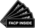 Signs ByLITA Standard FACP Inside Sign | Fire Safety Signage (Black) - Medium 5 Pack