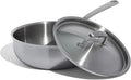 Made In Cookware - 5 Quart Stainless Steel Saucier Pan - 5 Ply Stainless Clad - Professional Cookware - Crafted in Italy - Induction Compatible