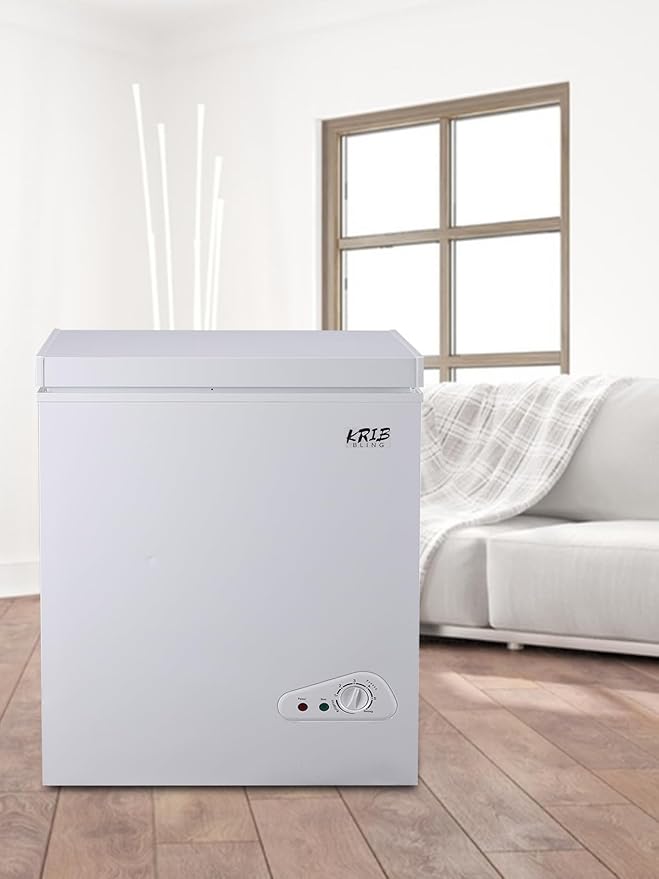 7.0 Cu.Ft Chest Freezer 7 Gears Temperature Control(-4°F to 6.8°F), Deep Compact Freezer with Two Removable Basket, for House, Kitchen, Garage, Basement, Shop, White