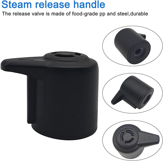 10Pcs 8 Qt Pressure Cooker Accessories Set, Replacement Parts Include Silicone Sealing Ring, Steam Release Handle, Float Valve & Anti-Block Shield with 3 Silicone Caps for Duo/Duo Plus 8 Quart