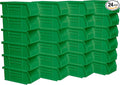 Akro-Mils 30220 AkroBins Plastic Storage Bins, Space-Saving Stackable Bins for Garage, Pantry, Craft Organization, 7-Inch x 4-Inch x 3-Inch, Green, 24-Pack