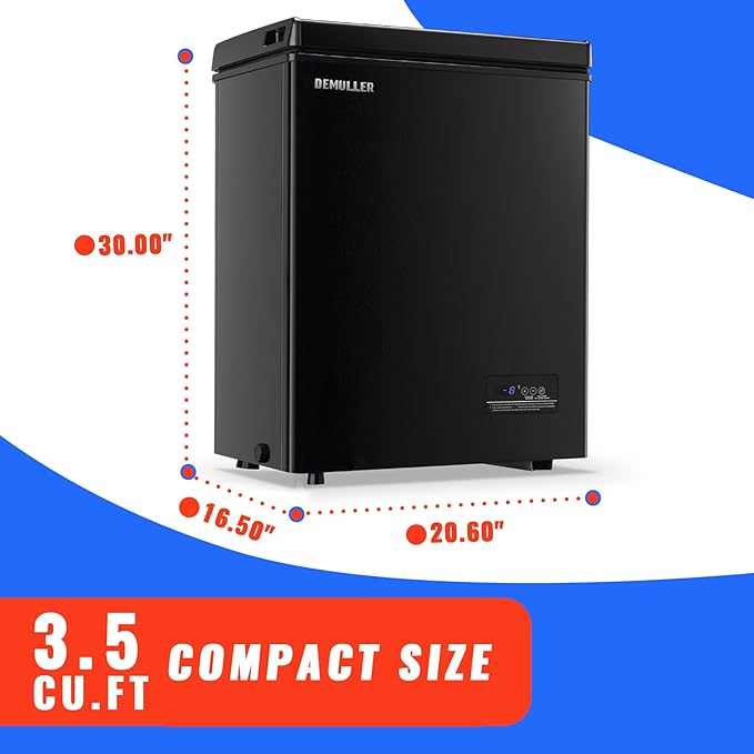 Mini Deep Freezer Small Freezer Top Open Door Chest Freezer with Removable Storage Basket for Home Kitchen Garage