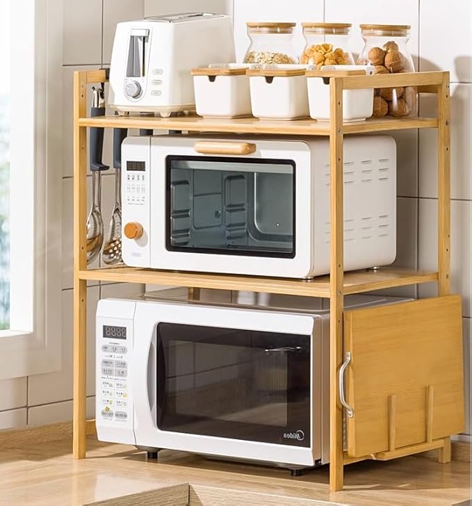 Microwave Oven Rack Microwave Stand 3-Tier Microwave Oven Rack Shelf Kitchen Counter Shelf Microwave Shelf Stand Toaster Oven Shelf Spice Rack Microwave Shelf Microwave Rack