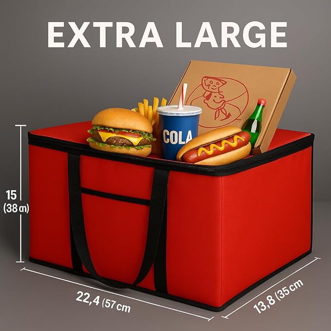Musbus 2 PACK Extra Large XXXL Insulated Food Delivery Bag Cooler Bags Keep Food Warm Catering Therma for DoorDash