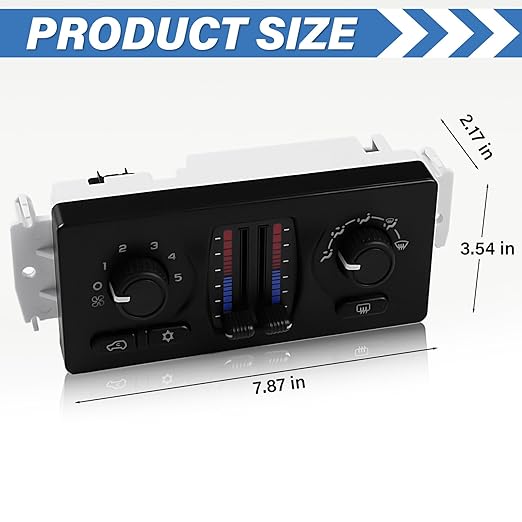 599-210XD A/C Heater Climate Control Module Panel Switch for 02-09 Chevy Silverado Suburban Tahoe Trailblazer Avalanche GMC Sierra Yukon Envoy Cadillac Escalade Saab Isuzu Buick Bravada, OE# 10370033