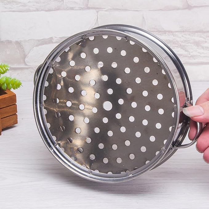 ARTIBETTER Stainless Steel Food Steamer 2-tier Cooking Steamer with Cover for Dumplings and Buns Household Steam Basket for Small Commercial Use