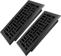 4x10 Inches 2 Pack Heavy Duty Walkable Floor Register Easy Adjust Air Supply Lever Floor Vents - Seattle Design - Vent Cover for Home Floor - Matte Black