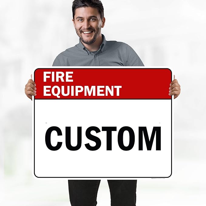Custom Fire Equipment Sign, Ansi Sign, Osha Compliant, 24x30 Inches, Rust Free .063 Aluminum, Fade Resistant, Made in USA by My Sign Center