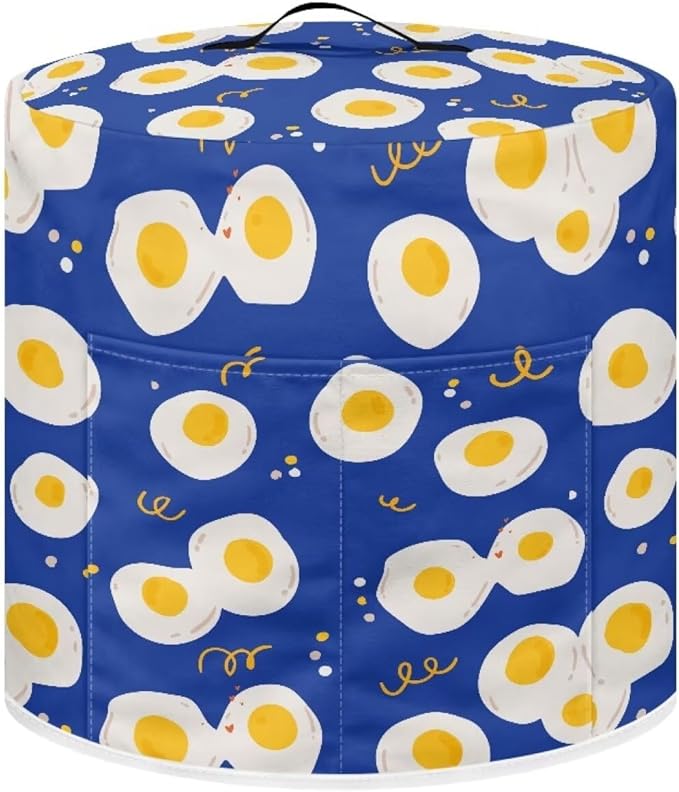 TODIYADDU Blue Egg Pressure Cooker Cover with Pocket Novelty Air Fryer Cover Dust Cover Insulated Kitchen Appliance Cover Protector for Pressure Cooker Instant Pots Accessories Presents