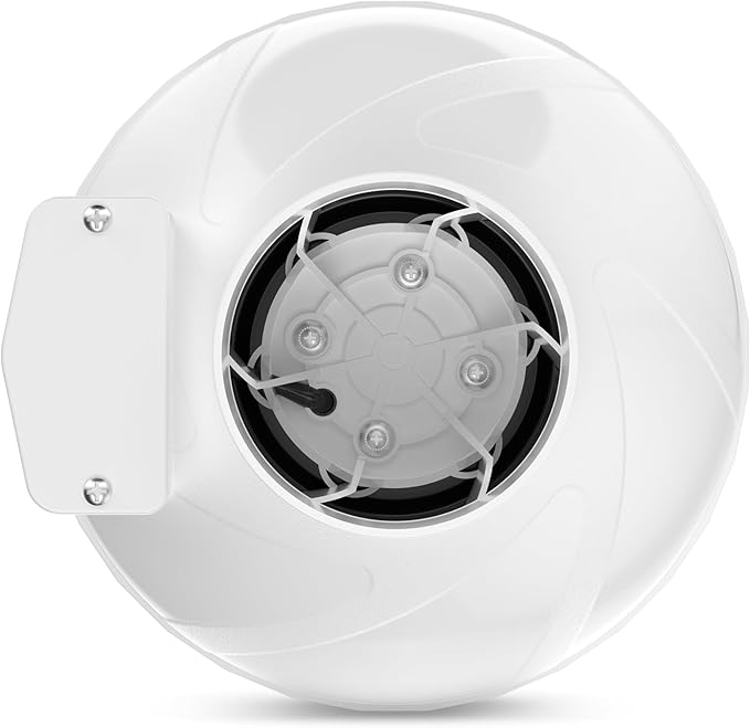 BaseAire 4 Inch 237 CFM Radon Mitigation Fan, Quiet Energy Efficient Radon System, RadonEx 15F Crawlspace or Slab Application, Waterproof Exhaust Fan for Indoor Outdoor Ventilation, 1500 Square Feet