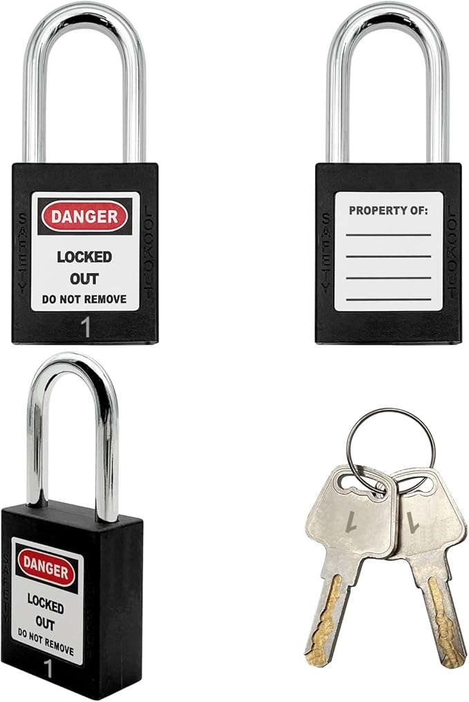 Lockout Tagout Locks, Safety Padlocks, Loto Locks Keyed Differently Lock Out Tag Out Device Plastic with Lockout TagOut Tags Kits
