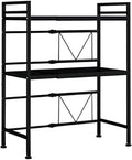 Microwave Storage Rack Microwave Shelf,Expandable and Height Adjustable Microwave Oven Rack, 3-Tier Metal Kitchen Counter Toaster and Rice Cooker Stand