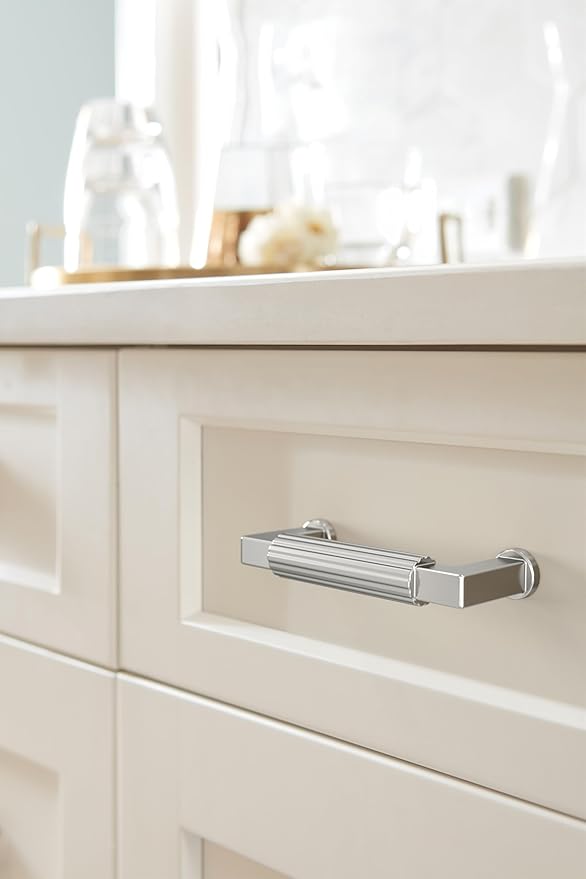 Amerock Ballard 3 inch (76mm) Center-to-Center Polished Chrome Cabinet Pull, BP3764226