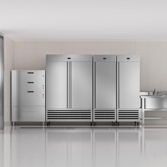 27" W Commercial Refrigerator, 21 Cu.ft Stainless Steel Reach-in Upright Refrigerator with Single Solid Door and 3 Adjustable Shelves for Restaurant, Commercial Kitchen, ETL Approved