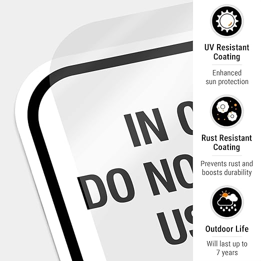 in Case of Fire Do Not Use Elevator Use The Stairs Bilingual Sign, Fire Safety Sign, 12x18 Inches, 55 mil Thick HDPE (high Density polyethylene), Made in USA