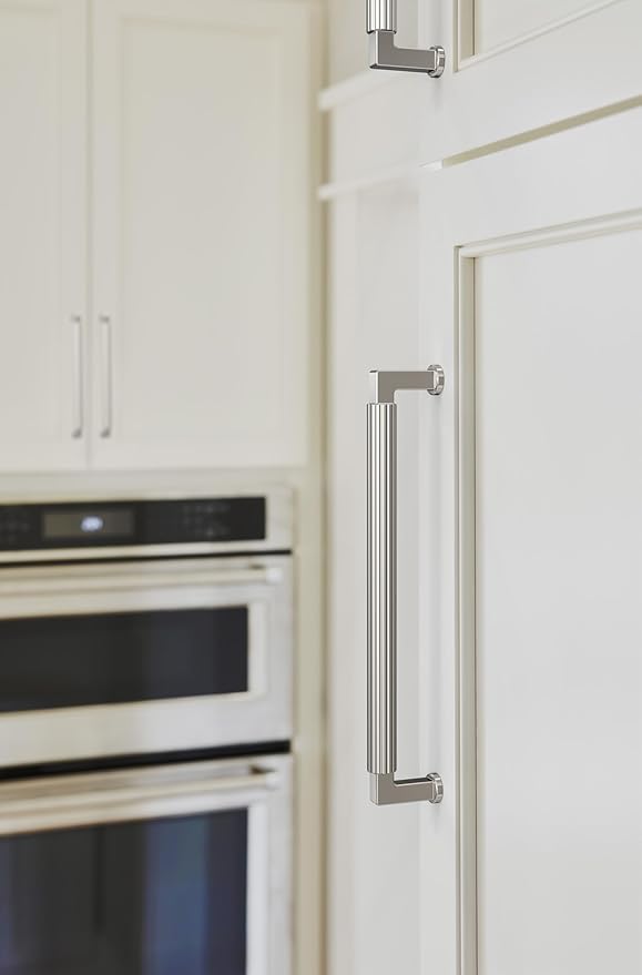 Amerock Ballard 7-9/16 inch (192mm) Center-to-Center Polished Nickel Cabinet Pull, BP37646PN