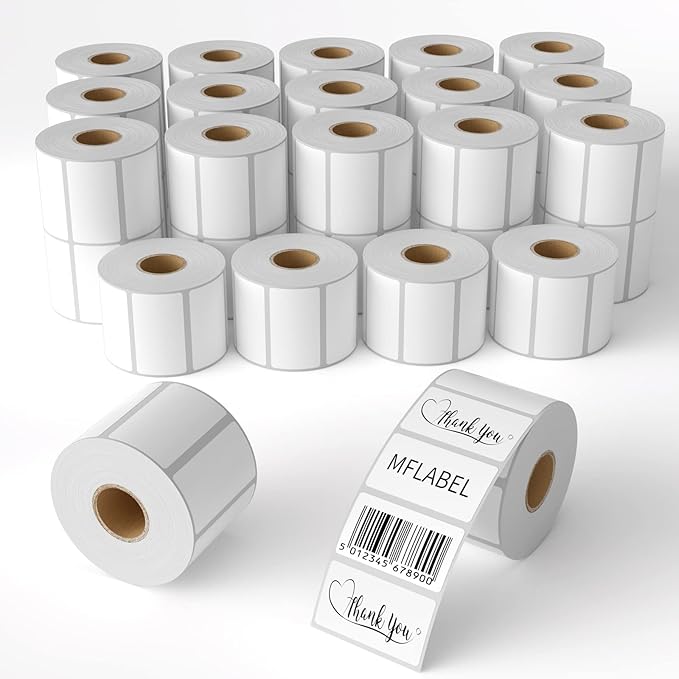 MFLABEL 36 Rolls of 1000 2-1/4 x 1-1/4 Inch Direct Thermal Perforated Shipping Labels,SKU Labels (36 Rolls)