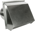 RDP Hooded Wall Vent with Screen and Damper (4 Inch, Galvanized)
