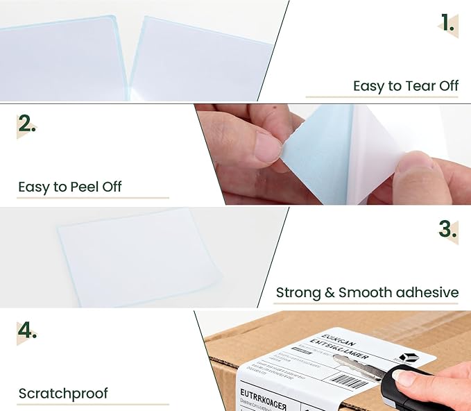 220 Fanfold 4"x6" Direct Thermal Shipping Labels,Commercial Grade Permanent Adhesive Fanfold Mailing Postage Label Paper for Thermal Printers and Packages