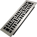 4x14 Inches Heavy Duty Walkable Floor Register Easy Adjust Air Supply Lever Floor Vents - Seattle Design - Vent Cover for Home Floor - Satin Nickel