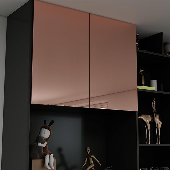 Rose Gold Contact Paper Peel and Stick Countertop Contact Paper Self-Adhesive Waterproof DIY Decor Wallpaper for Kitchen Backsplash Fridge and Cabinets A Set of 23.6"x240"