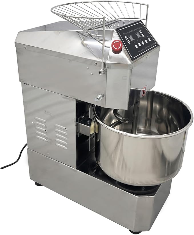 TECHTONGDA Commercial Stand Mixer, 30L Electric Dough Mixer, Double Action Double Speed Dough Kneading Machine with Security Shield & Speed Time Control, Perfect for Bakery Pizzeria, 110V 1500W