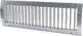 17" x 5" Grille for Round Spiral Duct - Galvanized Steel Register Vent Cover for HVAC Ducting System - 1 Way Adjustable Louver Blades - Air Duct Ventilation Grill Conditioner/Air Exhaust