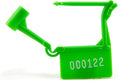 Plastic Security Padlock Seals Numbered Tamper Proof Disposable Self-Locking Plastic Medical Tags (Pack of 100 PCS) (Green)