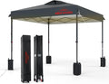 10x10 Pop Up Canopy, Easy Up Canopy Tent, Heavy Duty Tents for Parties, One Person Set Up Event Tent, Grey