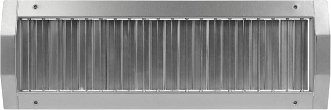 17" x 5" Grille for Round Spiral Duct - Galvanized Steel Register Vent Cover for HVAC Ducting System - 1 Way Adjustable Louver Blades - Air Duct Ventilation Grill Conditioner/Air Exhaust
