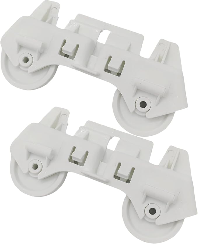 Dishwasher Lower Rack Wheel Kit (2-Pack) - Easy Snap Installation Replacement for WPW10082868, W10082868 - Smooth Quiet Rolling