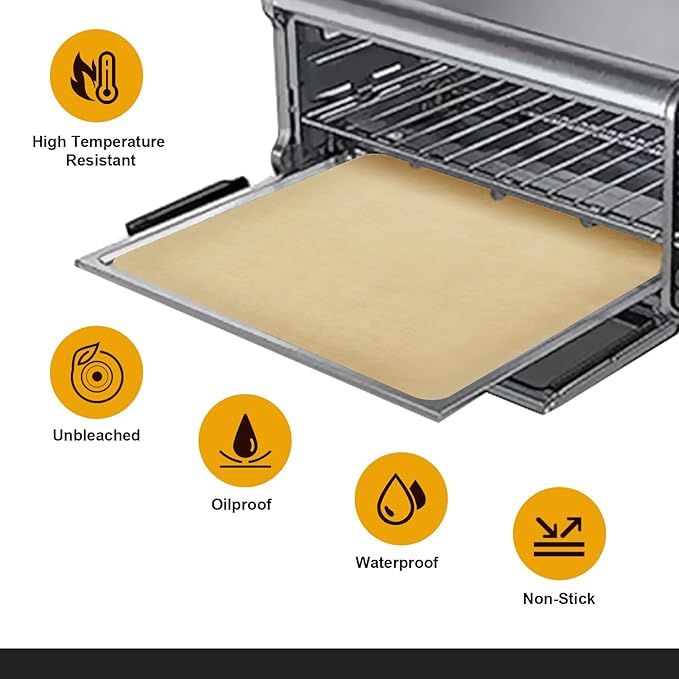 100Pcs 12-inch Air Fryer Parchment Paper Squares Baking Parchment for Cuisinart Air Fryer Cuisinart Convection Toaster Oven,
