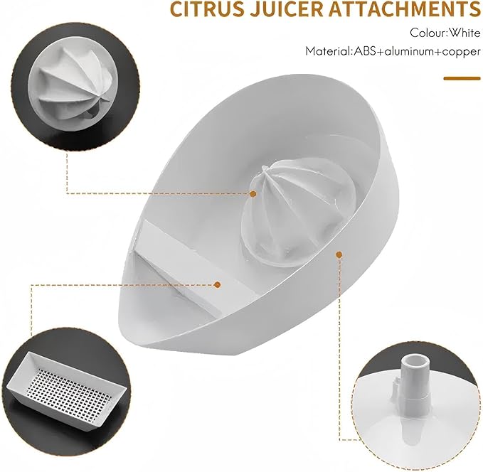 KitchenAid Citrus Juicer Attachment, Cold Press Technology for Maximum Juice Yield, Metal Construction for Artisan 5 Quart & 600 Series Stand Mixers, Includes Pulp Strainer