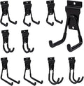 Slat Wall Hook 10 Pack Garage Heavy Duty Wall Mount Power Tool Organizer Black Bike Accessory for Garage Wall, Slat Wall Accessories Ladder Hooks