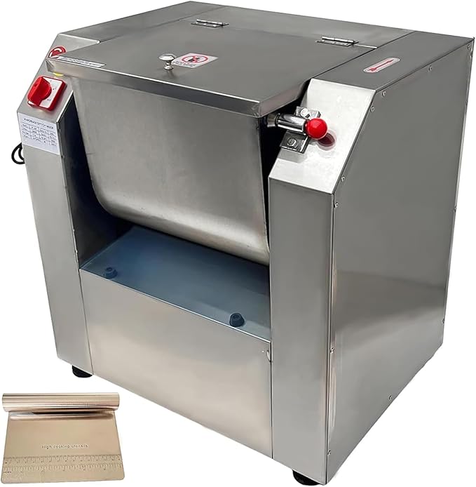 Dough Mixer Electric Food Mixer Commercial Dough Blender Machine Stainless Steel Dough Mixing Machine With Kneading Capacity of 55lbs Flour Mixing Machine 110V with Dough Knife