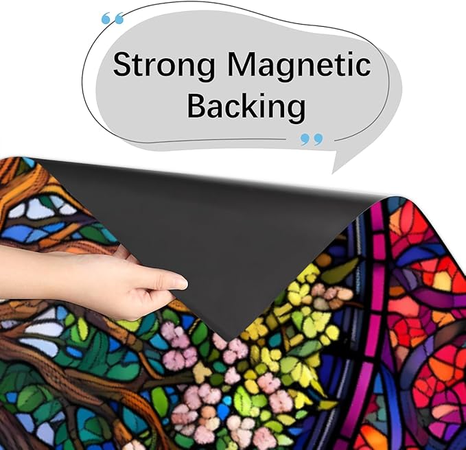 Tree of Life Colorful Dishwasher Magnet Cover Front Dishwasher Cover Decor Reusable Magnetic Door Cover Panel Decal Home Appliances Stickers Kitchen Refrigerator Fridge 23"x26"