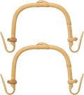 uxcell 2Pcs Bamboo Teapot Handle U-Shape Handle Replacement for Span 4.3-5.1 Inch Ceramic Pottery Tea Pots Tea Kettle Accessories Supplies, Heart Knot