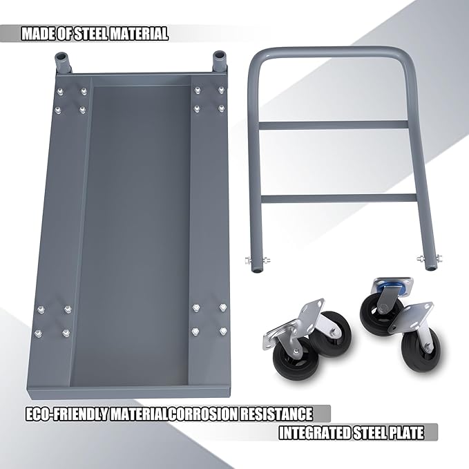 Heavy Duty Flatbed Cart, 3000LB Foldable Platform Truck Industrial Grade Weight Capacity, 36''W*72''L PlatformCart, Steel Hand Push Dolly Cart for Garden, Warehouse＆Yard (36 * 72)
