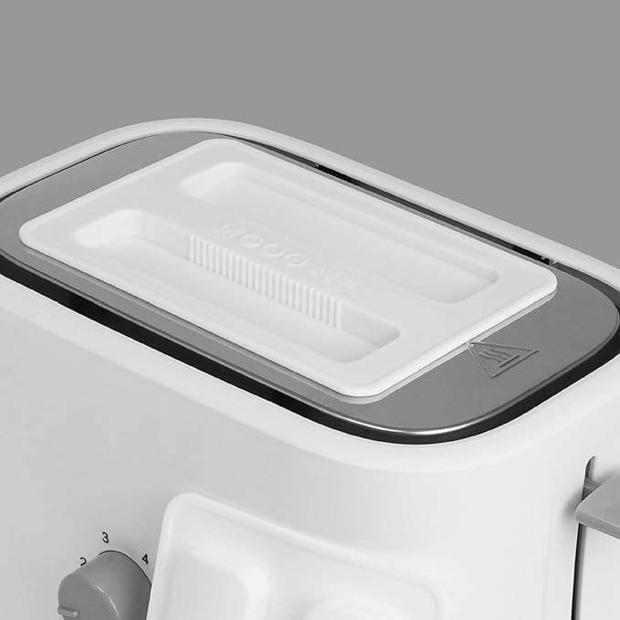 2 Pack Toaster Cover 2 Slice Silicone Toaster Lid Bread Machine Cover Bread Maker Accessories (White)