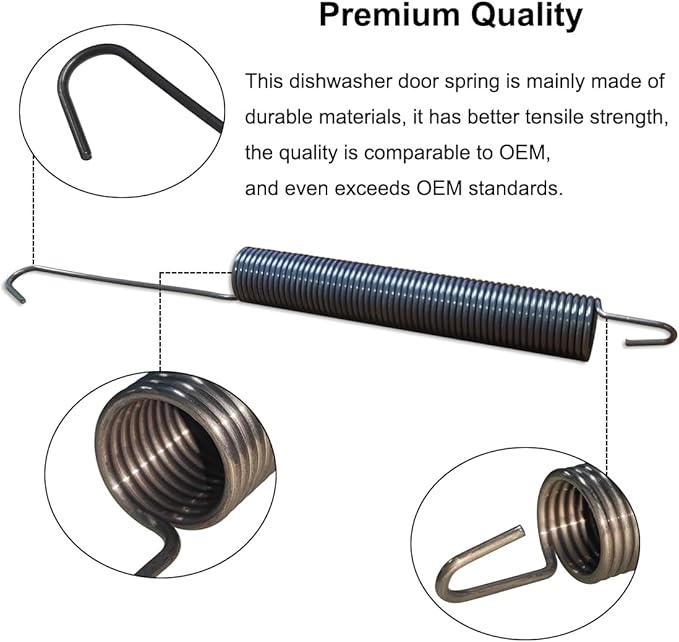 2 Pack 154430501 Dishwasher Door Spring for Frigidaire, Kenmore, Crosley, Westinghouse, Gibson, Tappan, Uni, and Kelvinator Dishwasher Compatible AP3363442 154345901 1014399 154226001 154226002