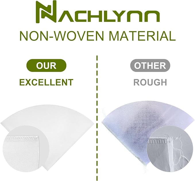 NACHLYNN 100pcs Fryer Oil Filter Cones - 4.5 Inch Non-Woven Kitchen Oil Filters for Restaurant, Cafe, Hotel