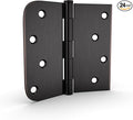 24 Pack goldenwarm 4in Oil Rubbed Bronze Door Hinges Interior Door Hinges 4 x 4 Inch with Square & Round Corners, Iron Material