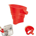 Flour Funnel for Kitchen Mixer，Silicone Funnel with Easy-Pour Attachment Fits 4.5 & 5Quart Tilt-Head Mixers, Easy Clean Durable Mess-Free Baking Accessory ((red,KSM150)