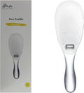 H&Zebrabro 1 Piece Japanese Style Rice Paddle, Food-grade Non Stick Rice Scooper Spoon, Heat Resistant Rice Spoon Paddle for Rice Cooker, Dishwasher Safe (Transparent)