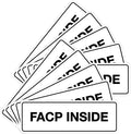 Signs ByLITA Standard FACP Inside Sign | Fire Safety Signage (White) - Large 10 Pack