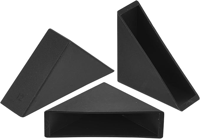 uxcell 20Pcs Plastic Corner Protectors 12x50mm Right Angle Shape Glass Corner Guards Cushion for Corner Protection of Glass, Mirror, Tile, Black