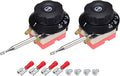 MECCANIXITY 2pcs Temperature Control Switch 250V, 16A 60-200°C Capillary Thermostat Temperature Control Switch for Ovens Fryers Refrigerator Heaters
