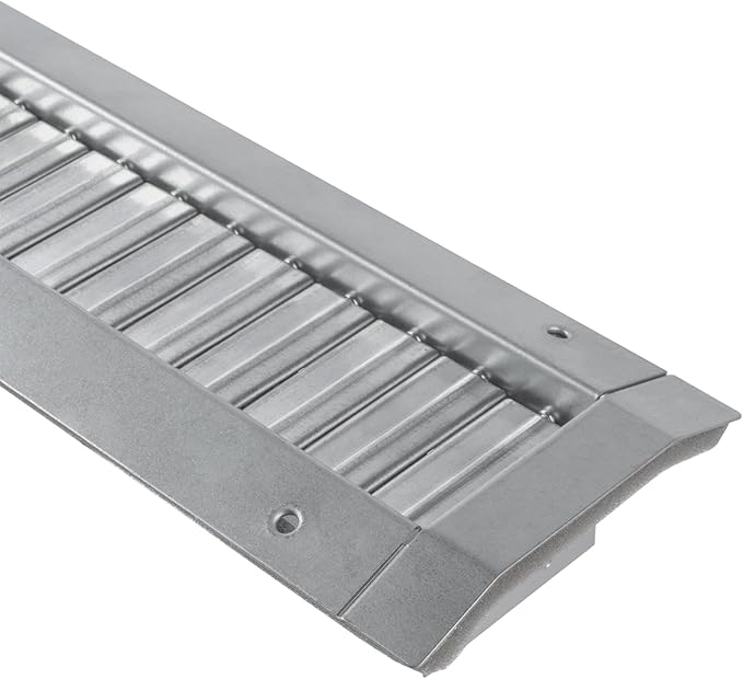 13" x 3" Grille for Round Spiral Duct - Galvanized Steel Register Vent Cover for HVAC Ducting System - 2 Way Adjustable Louver Blades - Air Duct Ventilation Grill Conditioner/Air Exhaust